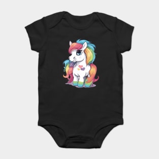 Rainbow Baby Pony Baby Bodysuit